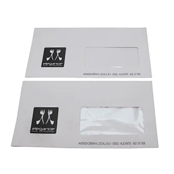 Wholesale Custom logo printing Envelope White Kraft paper Postage Envelope With Window